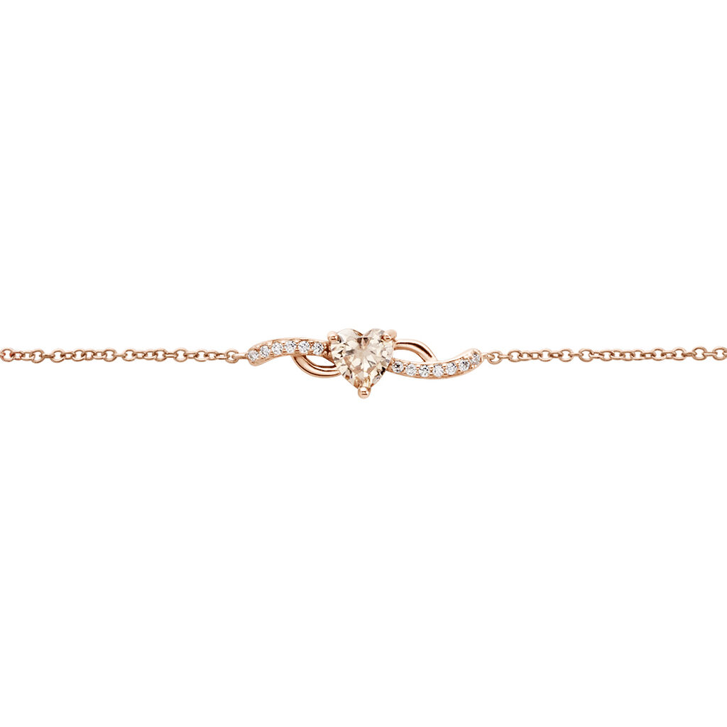 Bracelet Argent Rose Avalon Oxyde De Zirconium - Bracelets chaînes Femme | Marc Orian
