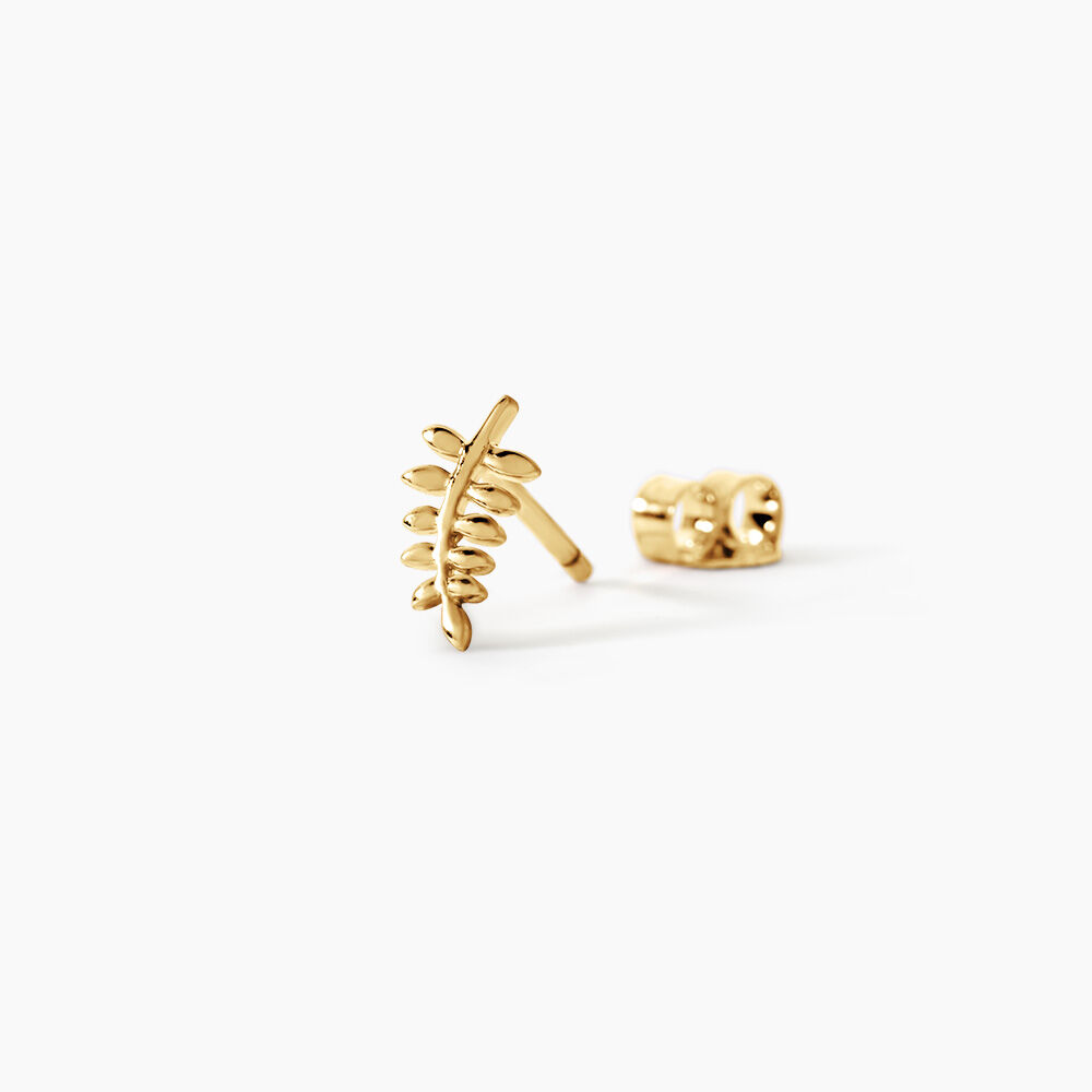 Boucles D'Oreilles Puces Eudia Argent Dor&eacute; A L'Or 750/1000 - Puces Femme | Marc Orian