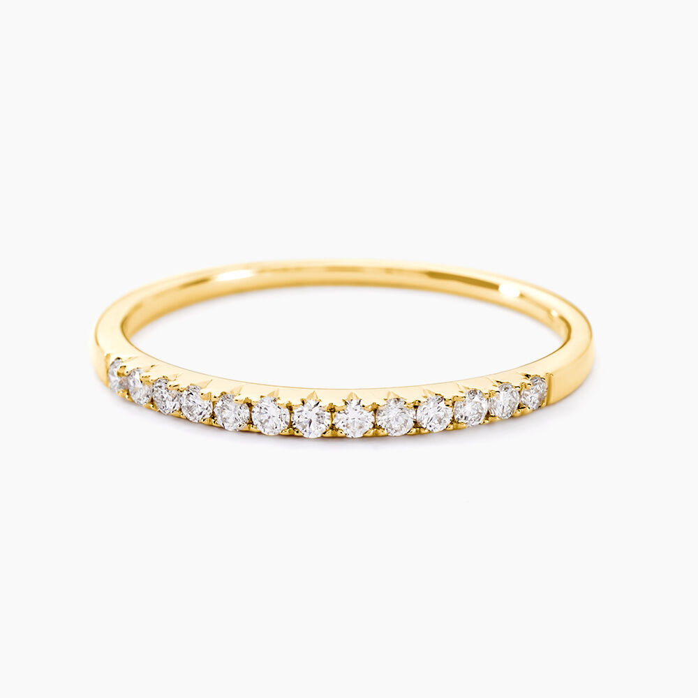 Alliance Pristina Or Jaune Diamant - Alliances avec pierres Femme | Marc Orian