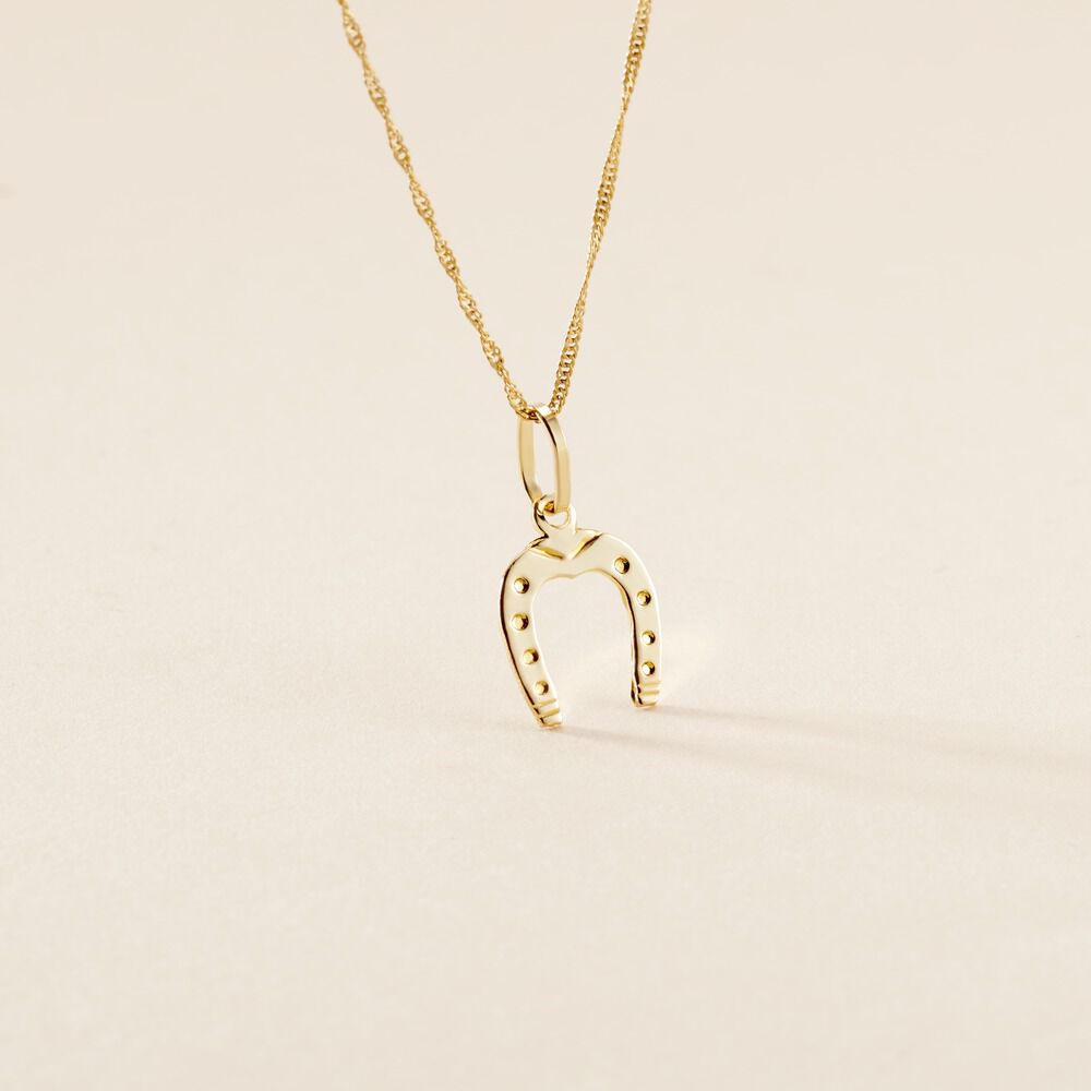 Pendentif Egide Fer A Cheval Or Jaune - Pendentifs Famille | Marc Orian