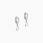 Cr&eacute;oles Yvane Argent Blanc Oxyde De Zirconium - Cr&eacute;oles Femme | Marc Orian