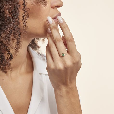 Bague Sagesse Or Jaune Emeraude Et Diamant - Bagues Femme | Marc Orian