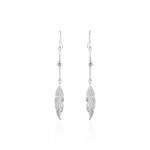 Boucles D'oreilles Pendantes Aliza Argent Blanc - Pendantes Femme | Marc Orian