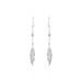 Boucles D'oreilles Pendantes Aliza Argent Blanc - Pendantes Femme | Marc Orian