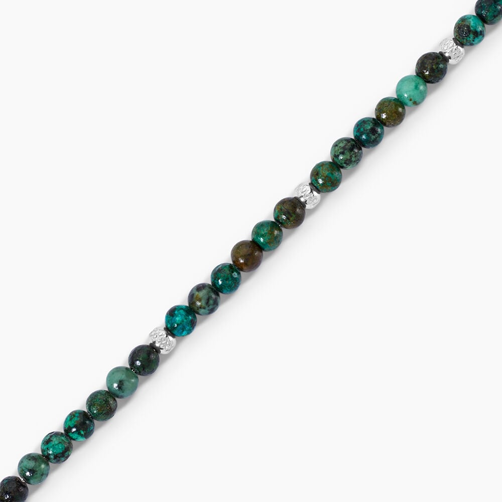 Bracelet Jourdan Acier Blanc Turquoise - Bracelets cha&icirc;nes Homme | Marc Orian