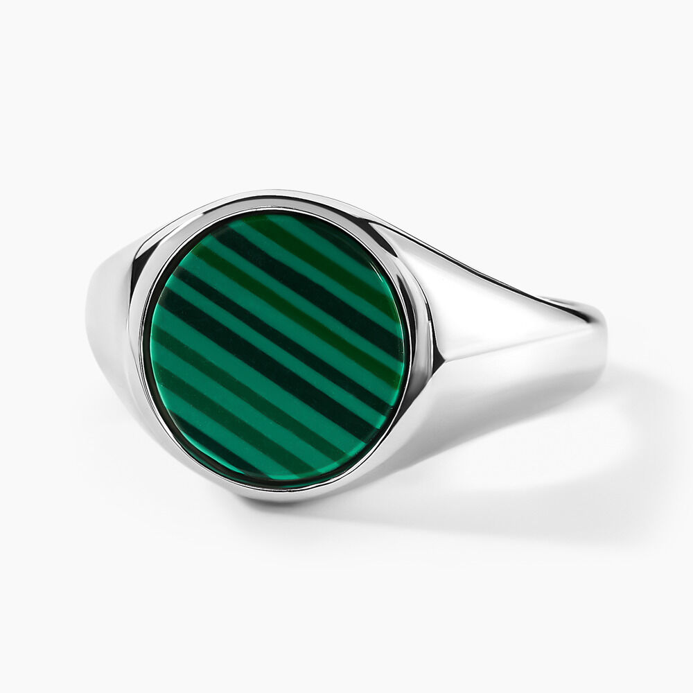 Chevali&egrave;re Argent Blanc Aileas Malachite - Chevali&egrave;res Homme | Marc Orian