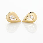 Boucles D'oreilles Puces Purete Or Jaune Diamant - Puces Femme | Marc Orian