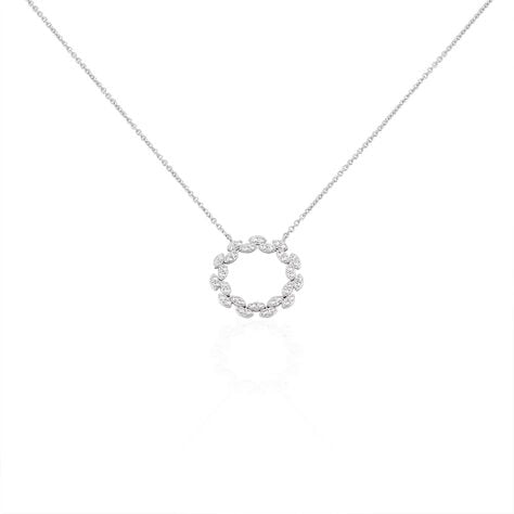 Collier Florange Argent Blanc Oxyde De Zirconium - Colliers avec pierres Femme | Marc Orian
