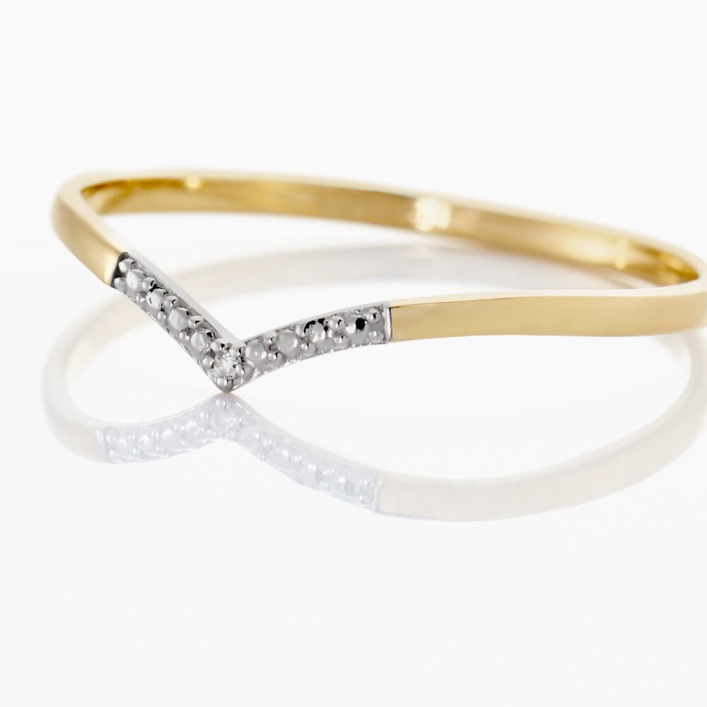 Bague Or Jaune Kaitlynn Diamant - Parures de mariage Femme | Marc Orian