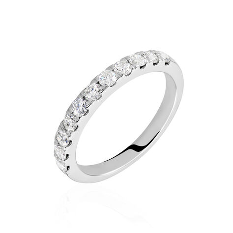 Demi Alliance Pristina Or Blanc Diamant Synthétique - Alliances Femme | Marc Orian