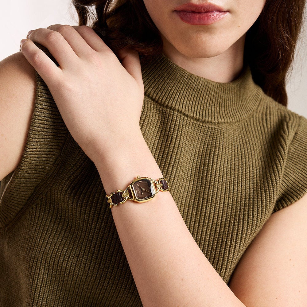 Montre Fossil Harlow Jewel Marron - Montres &eacute;tanches Femme | Marc Orian