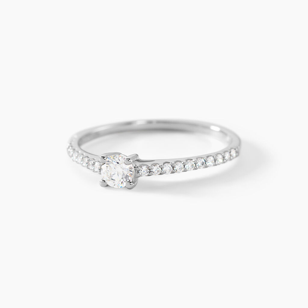 Bague Solitaire Or Blanc Nyala Diamants - Parures de mariage Femme | Marc Orian