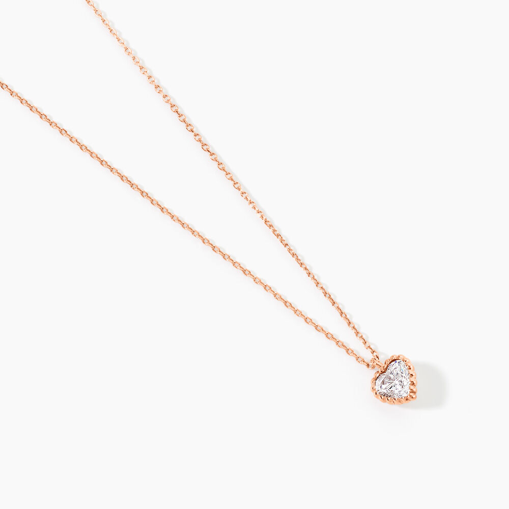 Collier Kadidjatou Or Rose Oxyde De Zirconium - Colliers solitaires Femme | Marc Orian