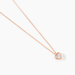 Collier Kadidjatou Or Rose Oxyde De Zirconium - Colliers solitaires Femme | Marc Orian