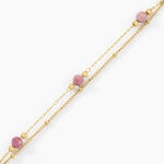 Bracelet Acier Jaune Rhodochrosite - Bracelets cha&icirc;nes Femme | Marc Orian