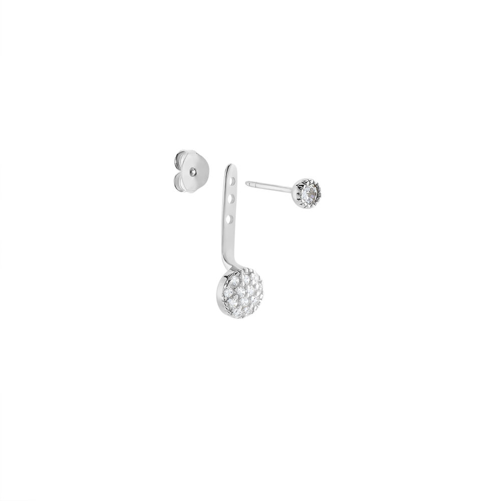 Bijoux D'oreilles Jélanie Argent Blanc Oxyde De Zirconium - Piercings d'oreilles Femme | Marc Orian