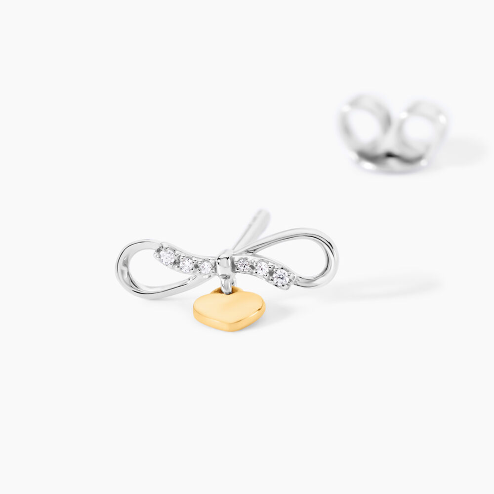 Boucles D'oreilles Puces Or Jaune Oxyde De Zirconium - Puces Femme | Marc Orian