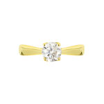 Bague Solitaire Vicoeuria Or Jaune Diamant Synth&eacute;tique - Parures de mariage Femme | Marc Orian