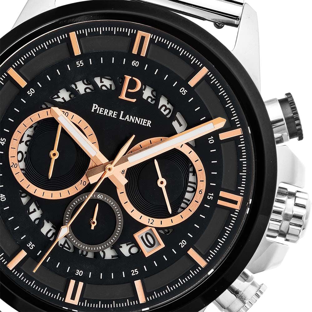 Montre Pierre Lannier Sentinelle Noir - Montres classiques Homme | Marc Orian