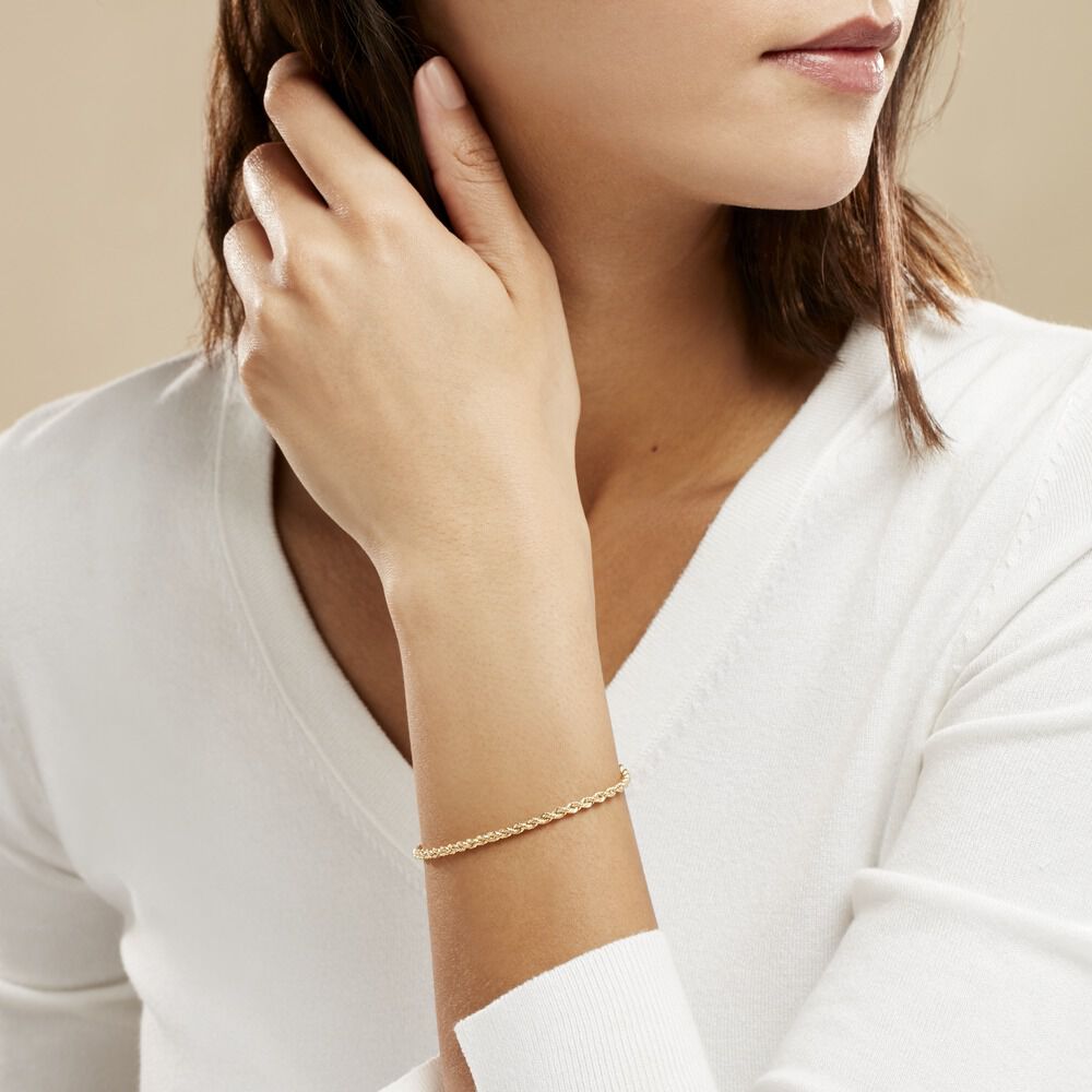Bracelet Or Jaune Maille Corde - Bracelets mailles Femme | Marc Orian