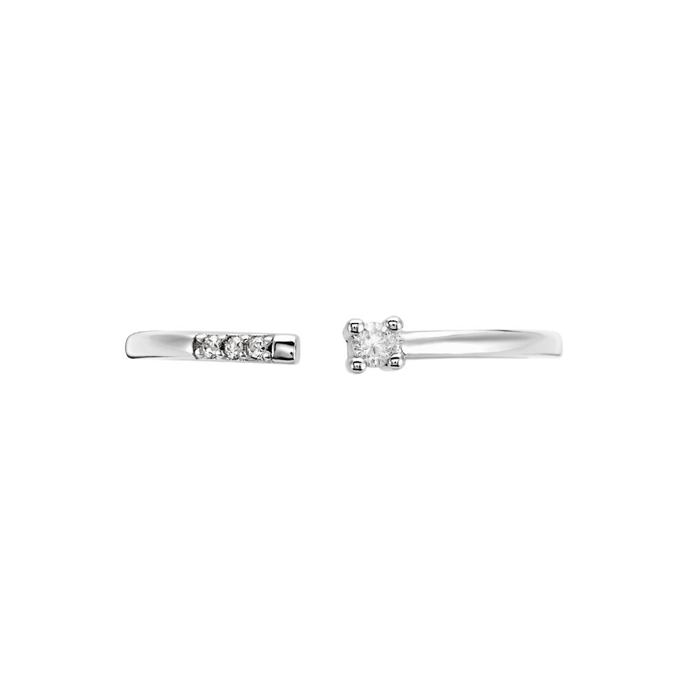 Bague Sherrie Argent Blanc Oxyde De Zirconium - Solitaires Femme | Marc Orian