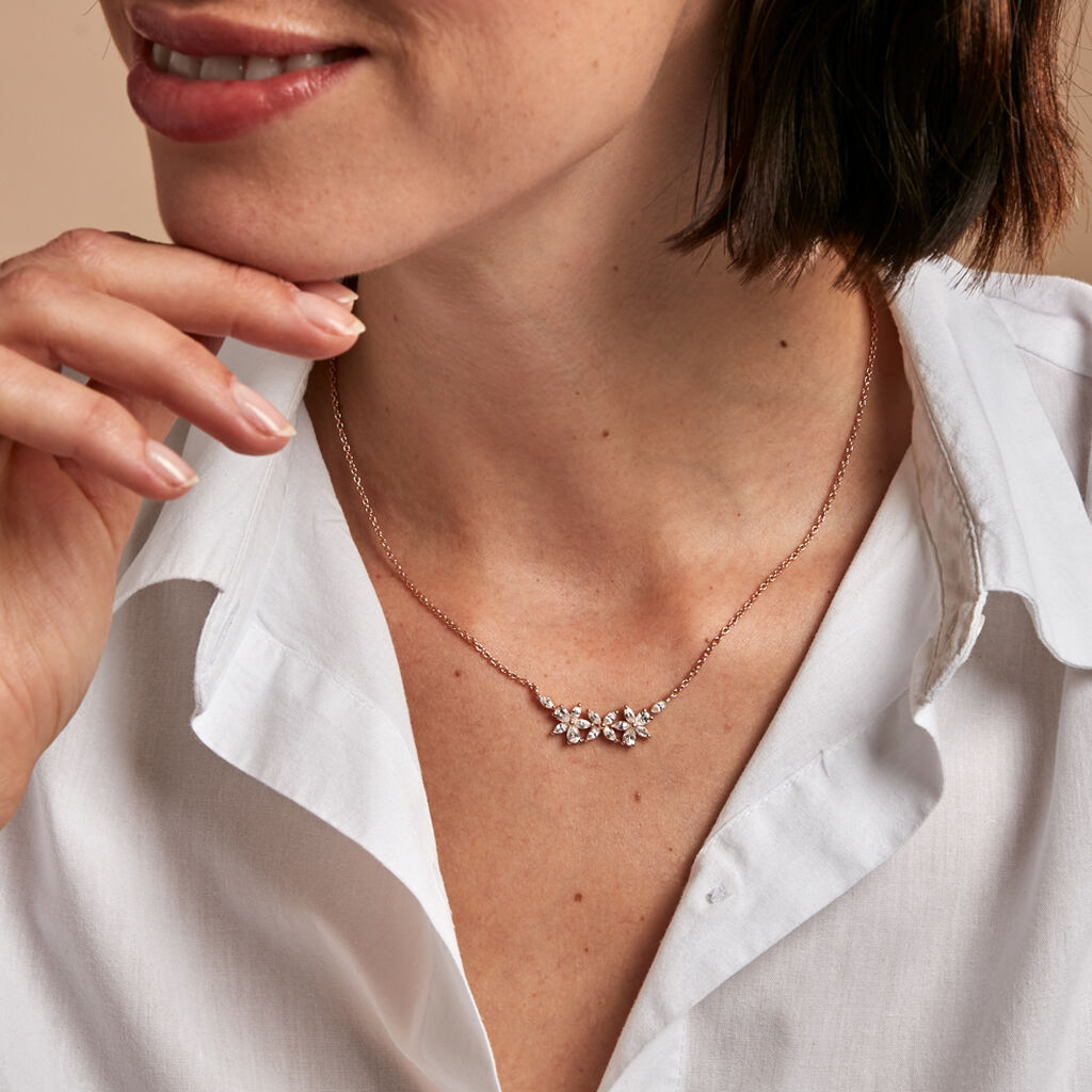 Collier Oralie Argent Rose Oxyde De Zirconium - Colliers Femme | Marc Orian