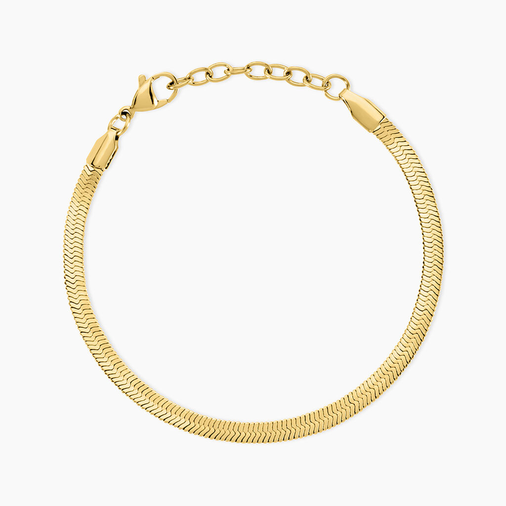 Bracelet Prestance Acier Jaune - Bracelets mailles Femme | Marc Orian