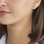 Boucles D'oreilles Puces Sherry Argent Blanc - Puces Femme | Marc Orian