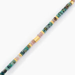 Bracelet Athena Acier Dor&eacute; Jaspe Africain Quartz - Bracelets cha&icirc;nes Femme | Marc Orian