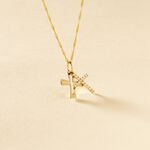 Pendentif Canice Croix Or Jaune Oxyde De Zirconium - Pendentifs Famille | Marc Orian