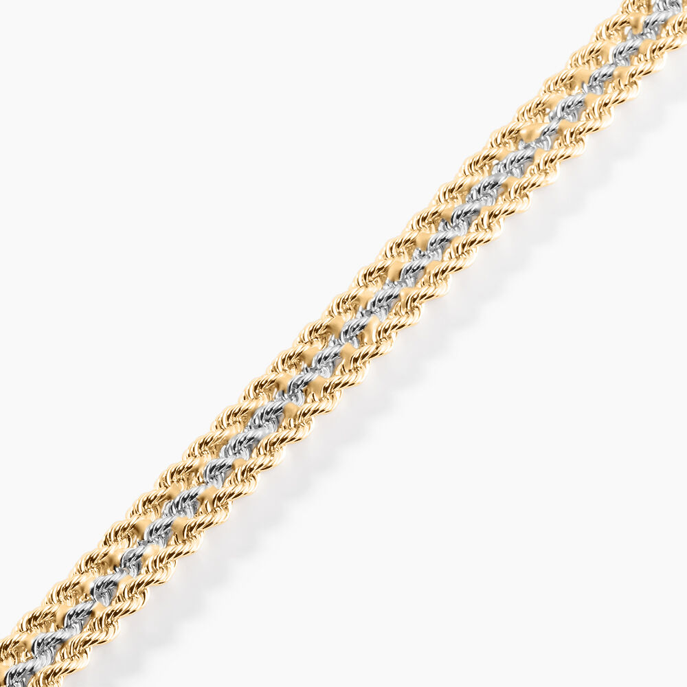 Bracelet Cordelia Maille Corde 3 Rangs Or Bicolore - Bracelets mailles Femme | Marc Orian