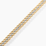 Bracelet Cordelia Maille Corde 3 Rangs Or Bicolore - Bracelets mailles Femme | Marc Orian