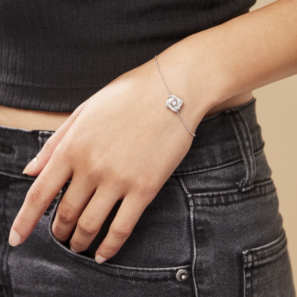Bracelet Anasthase Argent Blanc Oxyde De Zirconium - Bracelets chaînes Femme | Marc Orian