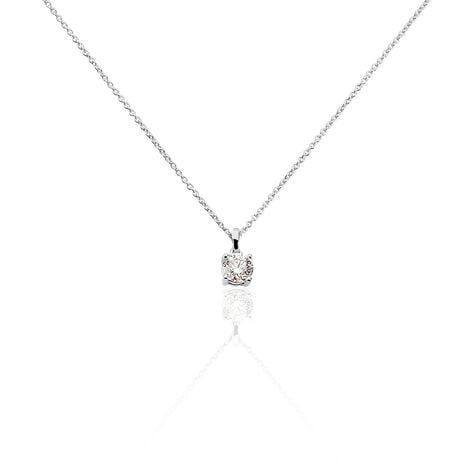 Collier Alexandra Or Blanc Diamant - Colliers solitaires Femme | Marc Orian