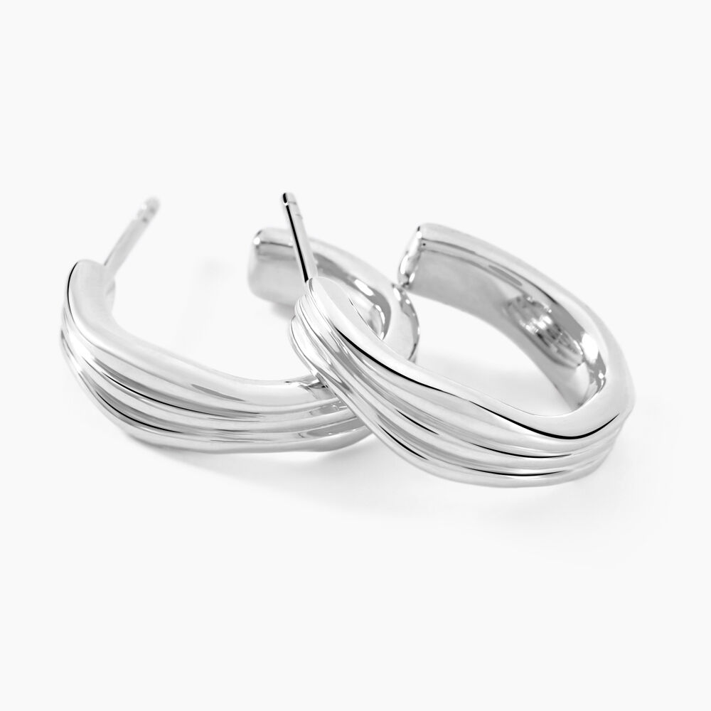 Créoles Ambrine Argent Blanc - Créoles Femme | Marc Orian