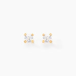 Boucles D'oreilles Puces Doreen Or Jaune Oxyde De Zirconium - Puces Famille | Marc Orian