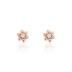 Boucles D'oreilles Puces Argent Rose Buddy Oxydes De Zirconium - Clous d'oreilles Femme | Marc Orian