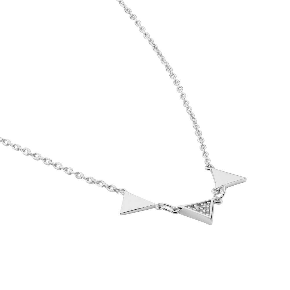 Collier Bartoumieu Argent Blanc Oxyde De Zirconium - Colliers avec pierres Femme | Marc Orian