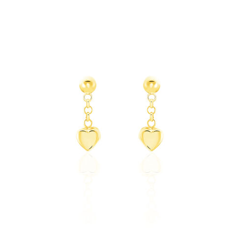 Boucles D'oreilles Pendantes Anne-maudae Pendantes Coeurs Or Jaune - Pendantes Femme | Marc Orian
