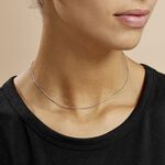 Cha&icirc;ne Clementine Argent Blanc - Colliers ras du cou Femme | Marc Orian