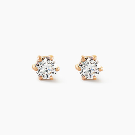 Boucles D'oreilles Puces Yléna Plaqué Or Jaune Oxyde De Zirconium - Puces Femme | Marc Orian