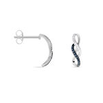 Boucles D'oreilles Puces Callune Or Blanc Diamant - Puces Femme | Marc Orian