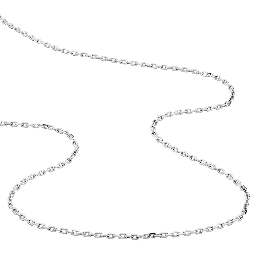 Cha&icirc;ne Claudine Maille For&ccedil;at Argent Blanc - Colliers fantaisie Famille | Marc Orian