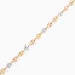 Bracelet Dami Maille Grain De Caf&eacute; Or Tricolore - Bracelets mailles Femme | Marc Orian