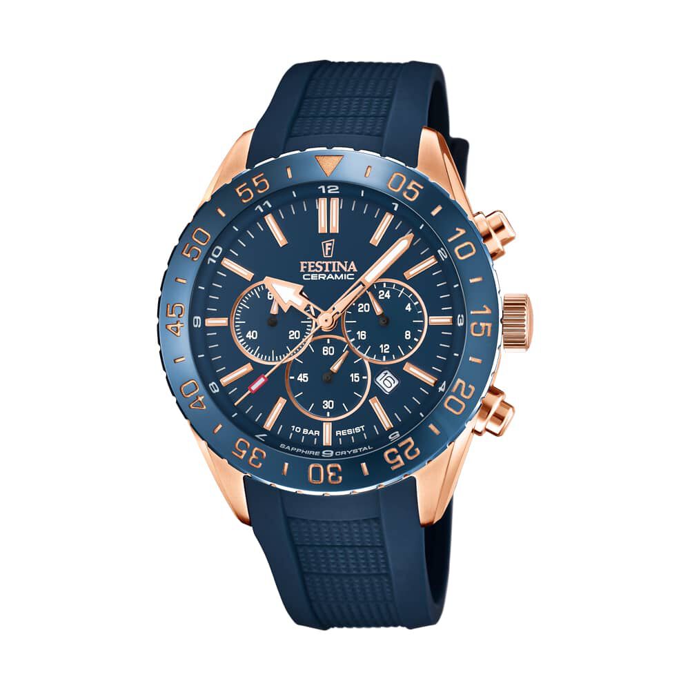 Montre Festina Ceramic Bleu - Montres étanches Homme | Marc Orian