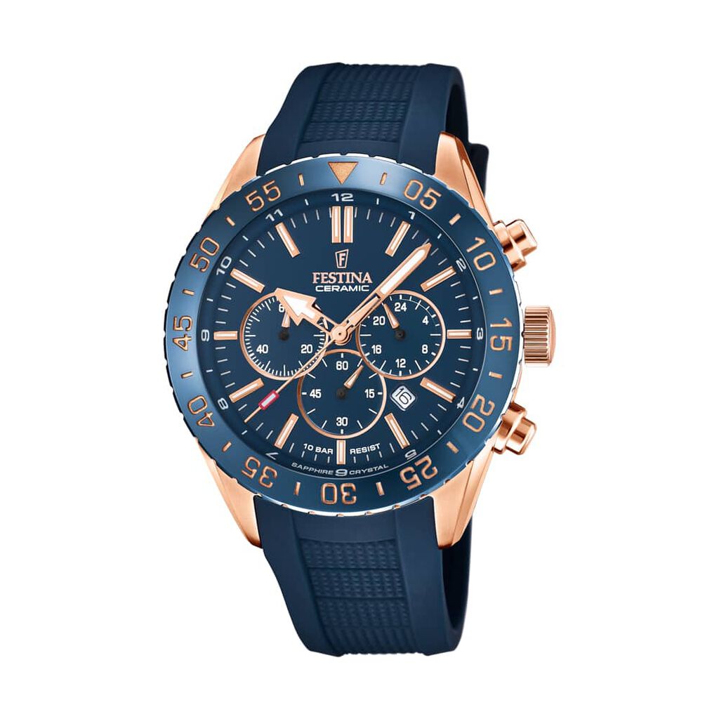 Montre Festina Ceramic Bleu - Montres étanches Homme | Marc Orian