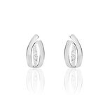 Boucles D'oreilles Puces Aelis Or Blanc Diamant - Puces Femme | Marc Orian