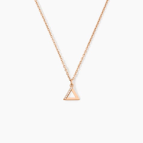 Collier Lorena Argent Rose Oxyde De Zirconium - Colliers avec pierres Femme | Marc Orian