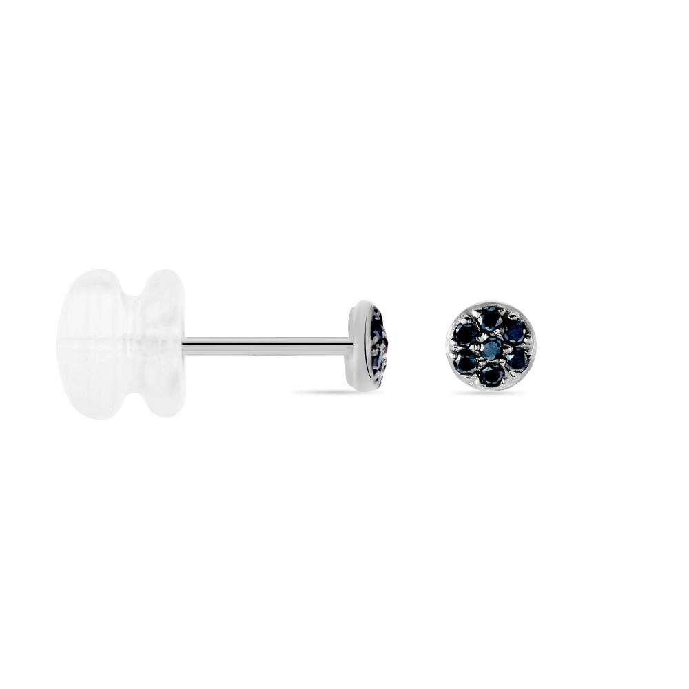 Boucles D'oreilles Puces Teani Or Blanc Diamant - Puces Femme | Marc Orian