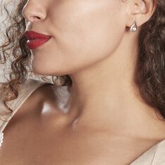 Boucles D'oreilles Puces Serena Argent Blanc Oxyde De Zirconium - Clous d'oreilles Femme | Marc Orian